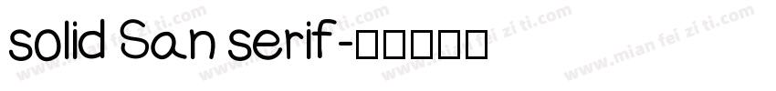 solid San serif字体转换